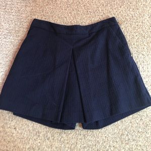 Navy Patterned Skort